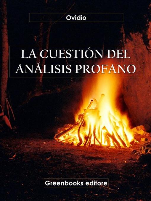 Title details for La cuestión del análisis profano by Sigmund Freud - Available